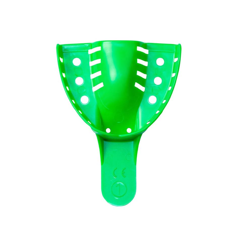 Disposable impression tray green plastic impression tray dental impression tray