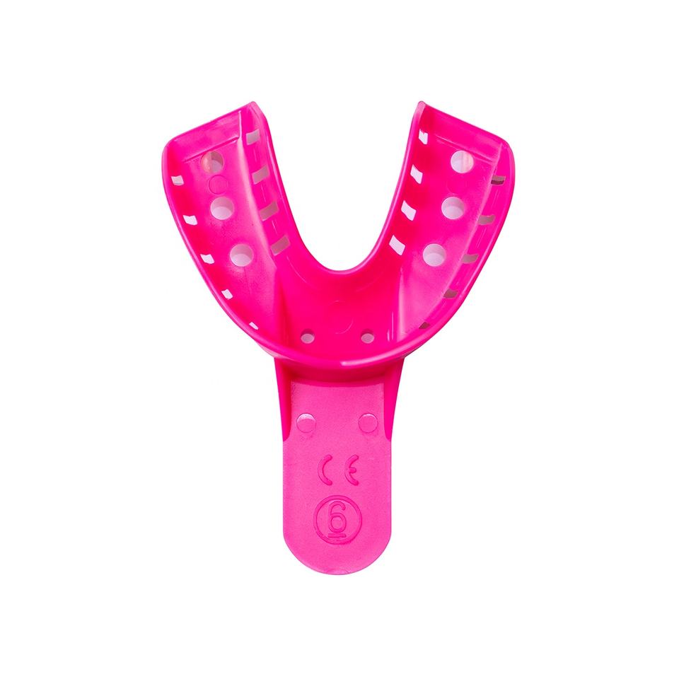 Disposable impression trays pink plastic impression tray dental impression tray