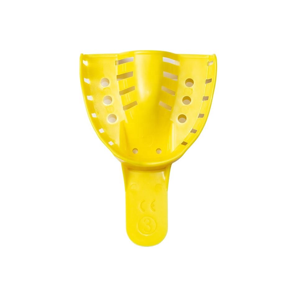 Disposable impression trays yellow ABS plastic impression tray dental impression tray